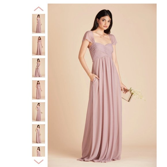 Birdy Grey | Maria Convertible Mesh Maxi Dress in Mauve Sz. XS - Picture 3 of 9